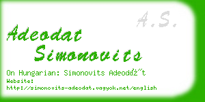 adeodat simonovits business card